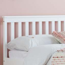 Oxford - Single - Low Foot End Bed - White - Wooden - 3ft - Happy Beds - thumbnail 3