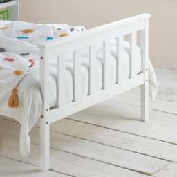 Oxford - Single - Low Foot End Bed - White - Wooden - 3ft - Happy Beds - thumbnail 6