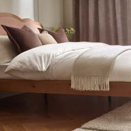 Evelyn - King-Size - Low Foot-end Bed - Pink/Oak - Fabric/Wood - 5ft - thumbnail 5