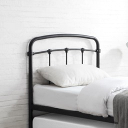 Mostyn - Single - Guest Bed with Underbed Trundle - Black - Metal - 3ft - Happy Beds - thumbnail 4