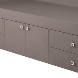 Arctic - Single - Kids Low Sleeper 4 Drawer Storage Bed - Grey - Wood - 3ft - Happy Beds - thumbnail 5