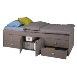Arctic - Single - Kids Low Sleeper 4 Drawer Storage Bed - Grey - Wood - 3ft - Happy Beds - thumbnail 2