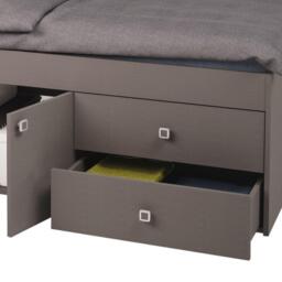 Arctic - Single - Kids Low Sleeper 4 Drawer Storage Bed - Grey - Wood - 3ft - Happy Beds - thumbnail 4