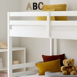 Durham - Single - Kids Bunk Bed - White - Wood - 3ft - Happy Beds - thumbnail 2