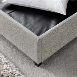 Avery - King Size - Ottoman Storage Bed - Stone Grey - Fabric - 5ft - Happy Beds - thumbnail 7