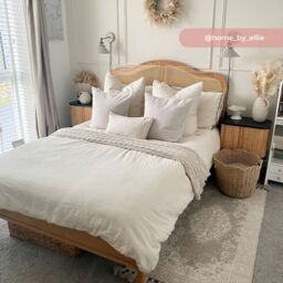 Leonie - King Size - Rattan Bed - Oak - Wooden - Low Foot-End - 5ft - Happy Beds - thumbnail 8