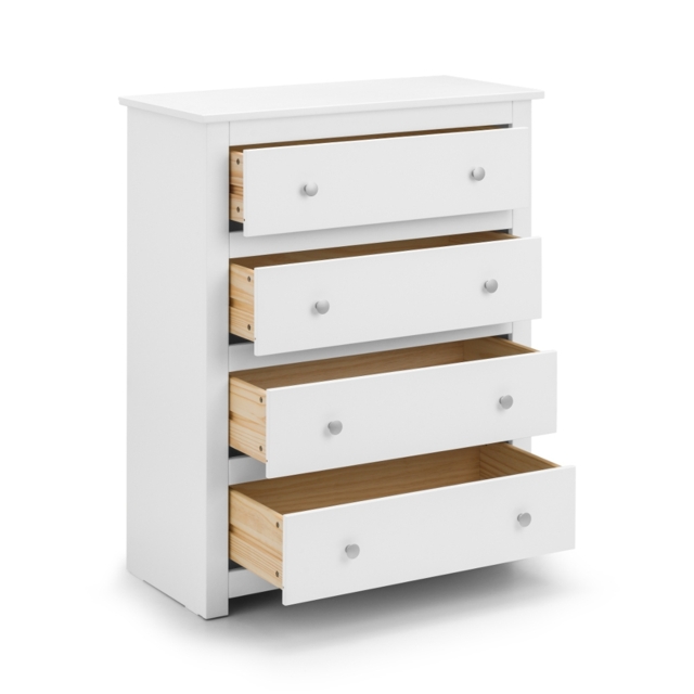 Radley - 4 Drawer Chest - White - Wooden - Happy Beds - image 1