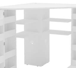 Olivia - Corner Dressing Table With Storage - White - Wooden - Happy Beds - thumbnail 7