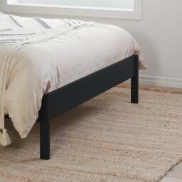 Margot - King Size - Rattan Bed - Black - Wooden - Low Foot-End - 5ft - Happy Beds - thumbnail 7