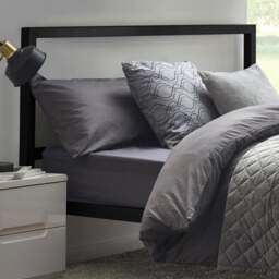 Soto - Small Double - Low Foot-End Metal Bed - Satin Black - Metal - 4ft - Happy Beds - thumbnail 2