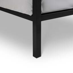 Soto - Small Double - Low Foot-End Metal Bed - Satin Black - Metal - 4ft - Happy Beds - thumbnail 6