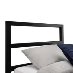 Soto - Small Double - Low Foot-End Metal Bed - Satin Black - Metal - 4ft - Happy Beds - thumbnail 4