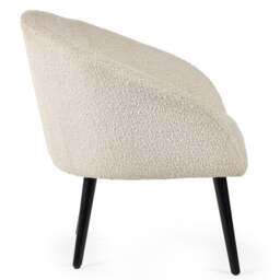 Amari – Boucle Accent Chair – Ivory – Boucle Fabric - Make It Homely - thumbnail 5