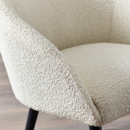 Amari – Boucle Accent Chair – Ivory – Boucle Fabric - Make It Homely - thumbnail 2