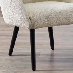 Amari – Boucle Accent Chair – Ivory – Boucle Fabric - Make It Homely - thumbnail 3