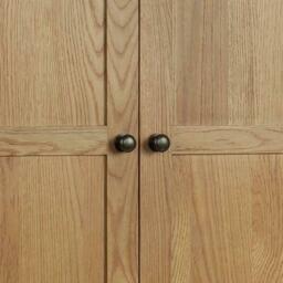 Marlborough - 2 Door Wardrobe - Oak - Wooden - Happy Beds - thumbnail 4