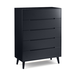 Alicia - 5 Drawer Chest - Grey - Wooden - Happy Beds - thumbnail 3
