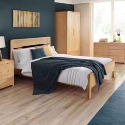 Curve - King Size - Oak - Wood - 5ft - Happy Beds - thumbnail 1