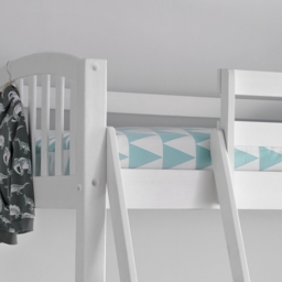 American - Kids Triple Sleeper Bunk Bed -- White - Wooden - 3ft and 4ft - Happy Beds - thumbnail 3