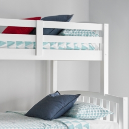 American - Kids Triple Sleeper Bunk Bed -- White - Wooden - 3ft and 4ft - Happy Beds - thumbnail 5