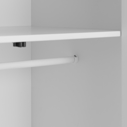Radley - 2 Door Combination Wardrobe - White - Wooden - Happy Beds - thumbnail 7