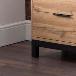 Bali - 6 Drawer Wide Chest - Oak - Wooden - Happy Beds - thumbnail 2
