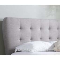Stockholm - Double - Grey - Fabric - Low Foot-End -4ft6 - Happy Beds - thumbnail 3