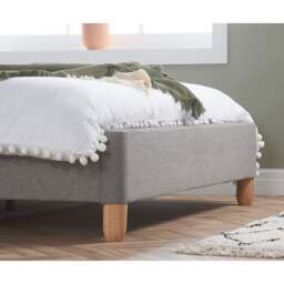 Stockholm - Double - Grey - Fabric - Low Foot-End -4ft6 - Happy Beds - thumbnail 4