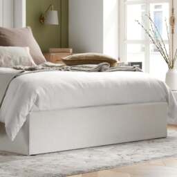 Maisey - King Size - Ottoman Storage Bed - Cream - Linen Fabric - 5ft - thumbnail 8