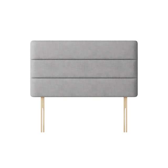 Cornell - Small Double - Lined Headboard - Light Grey - Fabric - 4ft - Happy Beds - image 1
