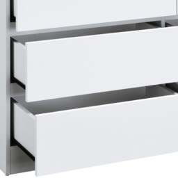 Oslo - 6 Drawer Chest of Drawers - White - Wooden - Happy Beds - thumbnail 7