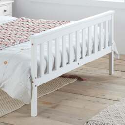 Oxford - Small Double - Low Foot End Bed - White - Wooden - 4ft - Happy Beds - thumbnail 5