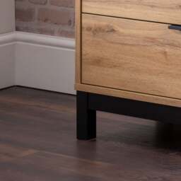 Bali - 4 Drawer Chest - Oak - Wooden - Happy Beds - thumbnail 2