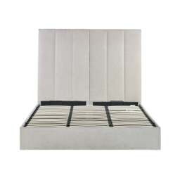 Miley - Super King Size - Tall Ottoman Storage Bed - Taupe - Fabric - 6ft - thumbnail 7
