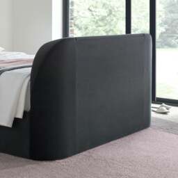 Sherlock - Double - Side-Opening Ottoman Storage Electric TV Bed - Dark Grey - Velvet - 4ft6 - Happy Beds - thumbnail 5