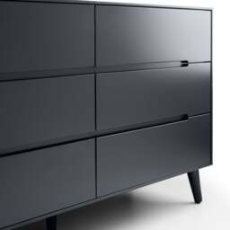Alicia - 6 Drawer Chest - Grey - Wooden - Happy Beds - thumbnail 6