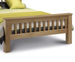 Amsterdam - Double - Solid Oak Wooden Bed Frame - High Foot End - Double - Happy Beds - thumbnail 4