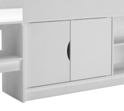 Kudl – Single – Mid Sleeper with Drawers and Shelves – White – Wooden – 3ft - Happy Beds - thumbnail 6