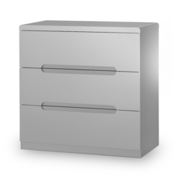 Manhattan - 3 Drawer Chest - Grey - Wooden - Happy Beds - thumbnail 1