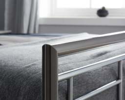 Montana - Double - Metal Bed - Chrome and Nickel - Metal - 4ft6 - Happy Beds - thumbnail 4