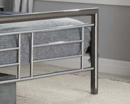 Montana - Double - Metal Bed - Chrome and Nickel - Metal - 4ft6 - Happy Beds - thumbnail 5