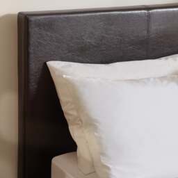 Rialto - Small Double - Low Foot-End Bed - Brown - Faux Leather - 4ft - thumbnail 5