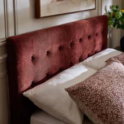 Peggy - Double - Ottoman Storage Bed - Red Burgundy - Fabric - 4ft6 - thumbnail 4
