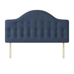 Victor - Double - Buttoned Headboard - Dark Blue - Fabric - 4ft6 - Happy Beds - thumbnail 5