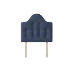 Victor - Double - Buttoned Headboard - Dark Blue - Fabric - 4ft6 - Happy Beds - thumbnail 3