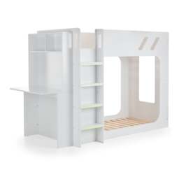 Venus - Single - Kids Bunk Bed - Storage and Desk - White Wooden - 3ft - Happy Beds - thumbnail 8