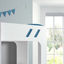 Venus - Single - Kids Bunk Bed - Storage and Desk - White Wooden - 3ft - Happy Beds - thumbnail 6