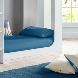 Venus - Single - Kids Bunk Bed - Storage and Desk - White Wooden - 3ft - Happy Beds - thumbnail 2
