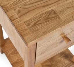 Coxmoor – 1-Drawer Bedside Table – Oak – Wooden - Happy Beds - thumbnail 5