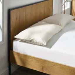 Harlow - King Size - Wood and Metal Bed - Black/Oak - Wooden/Metal - 5ft - thumbnail 3